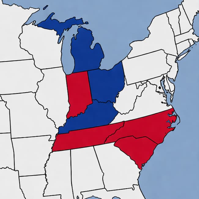ATD metal stamping service area map