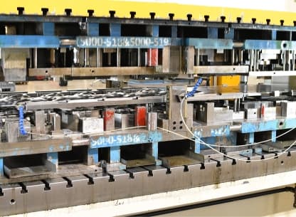 close-up of servo press