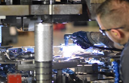 welding metal stamped pieces